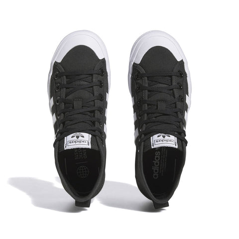Adidas Women's Black & White Nizza Platform Mid J Ankle Sneaker | Adidas In Lebanon