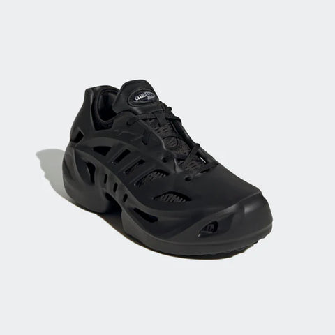 Black sneaker on a light gray background