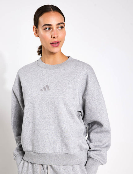 Adidas Women's Grey Fleece Loose Sweatshirt | Adidas In Lebanon