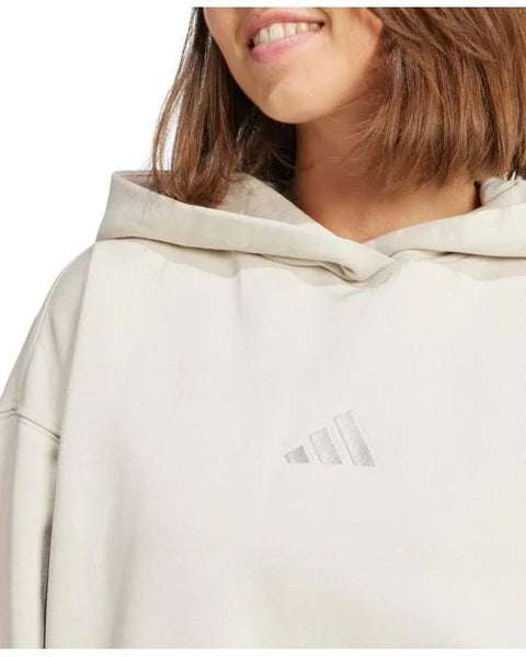 Adidas Women's Light Grey All Szn Fleece Boyfriend Hoodie | Adidas In Lebanon