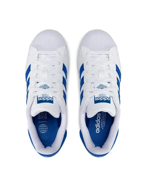 Adidas Women's Superstar White & Blue Sneakers | Adidas In Lebanon