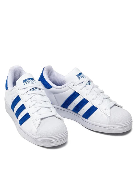 Adidas Women's Superstar White & Blue Sneakers | Adidas In Lebanon