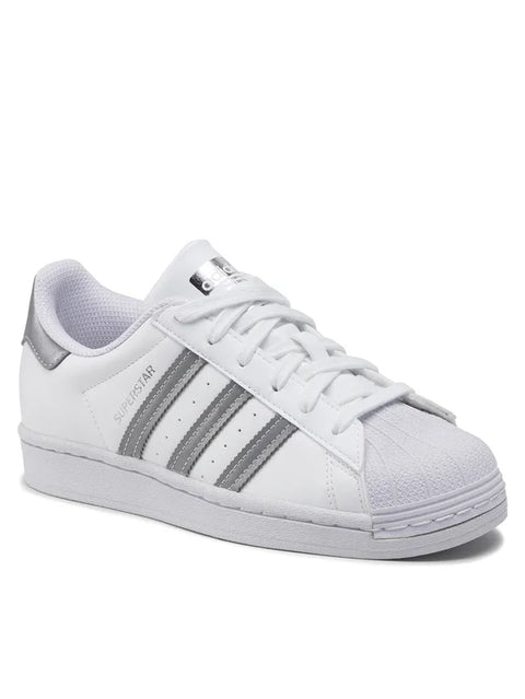Adidas Unisex White & Gray Superstar J Sneaker | Adidas In Lebanon