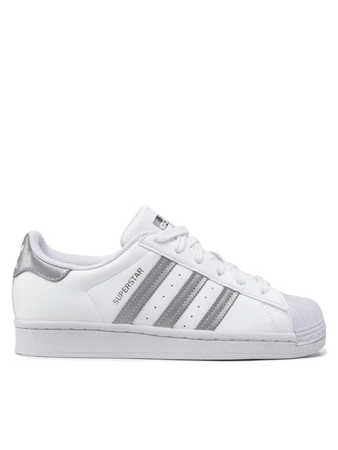 Adidas Unisex White & Gray Superstar J Sneaker | Adidas In Lebanon