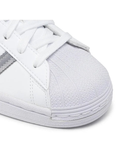 Adidas Unisex White & Gray Superstar J Sneaker | Adidas In Lebanon