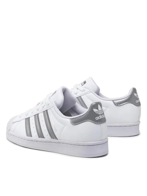Adidas Unisex White & Gray Superstar J Sneaker | Adidas In Lebanon