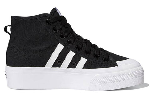 Adidas Women's Black & White Nizza Platform Mid W Sneakers |Adidas In Lebanon