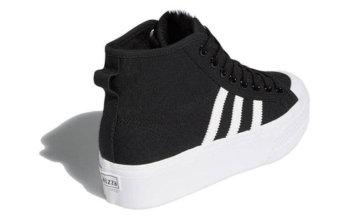 Adidas Women's Black & White Nizza Platform Mid W Sneakers |Adidas In Lebanon
