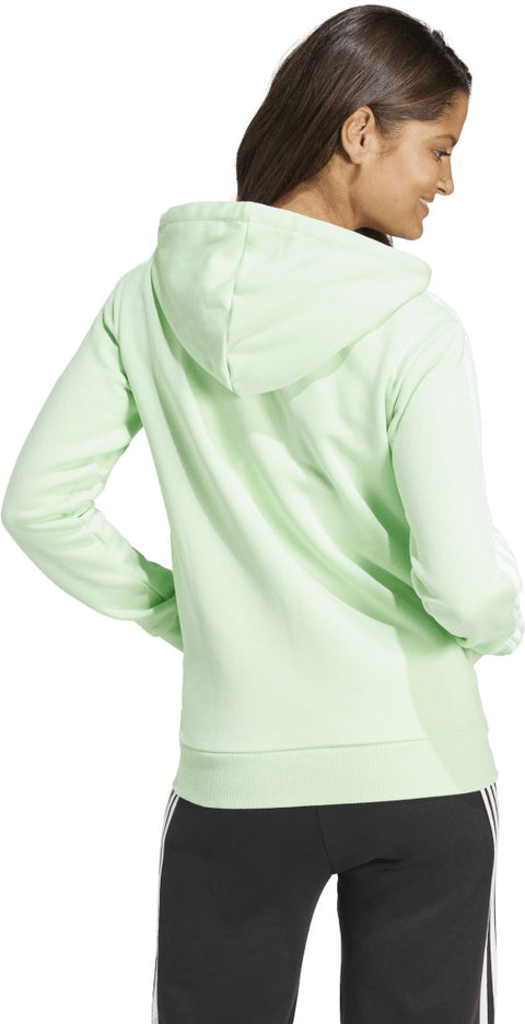 Adidas Women's Mint Green Essentials 3-Stripe Hooded Jacket | Adidas In Lebanon