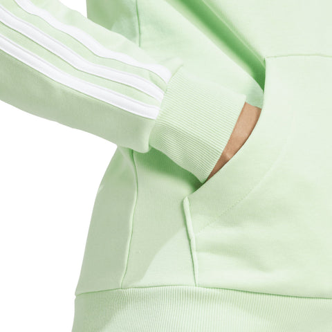Adidas Women's Mint Green Essentials 3-Stripe Hooded Jacket | Adidas In Lebanon