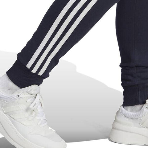 Adidas Women's Navy 3 Stripes Terry Cuffed Ink White Sweatpant | Adidas In Lebanon