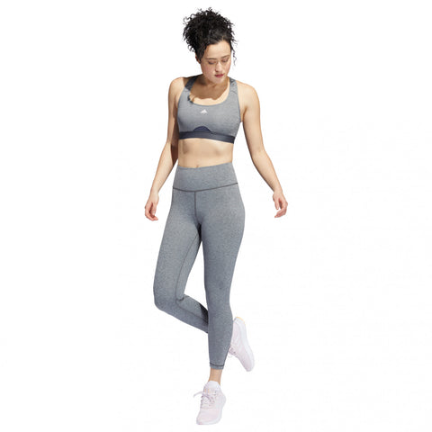 Adidas Women's Grey Heather Powerreact Training Medium Support Sport Bra | Adidas In Lebanon