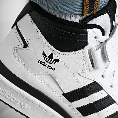 Adidas Unisex Black & White Forum Mid Sneakers | Adidas In Lebanon