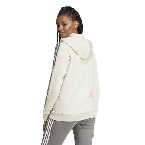 Adidas Women's Off White Fleece Hooded Jacket | Adidas In Lebanon