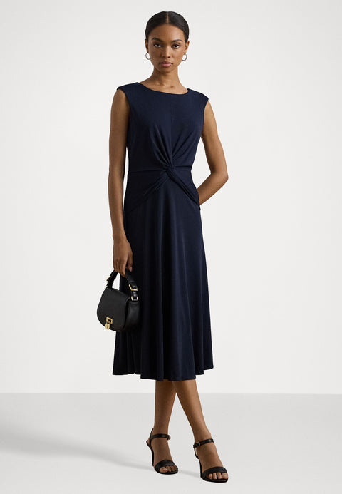 Lauren Ralph Lauren Women's Navy Twist Front Jersey  Dress |Lauren Ralph Lauren in Lebanon