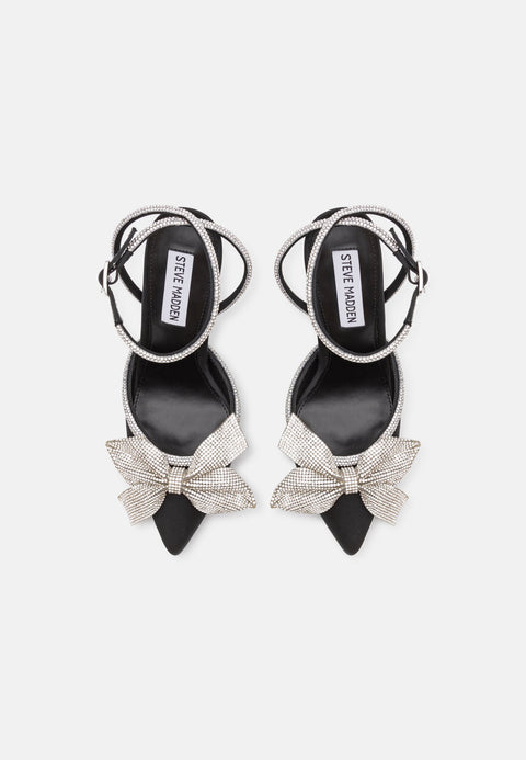 Steve Madden Women's Black Satin Vamonos Heels |Steve Madden In Lebanon