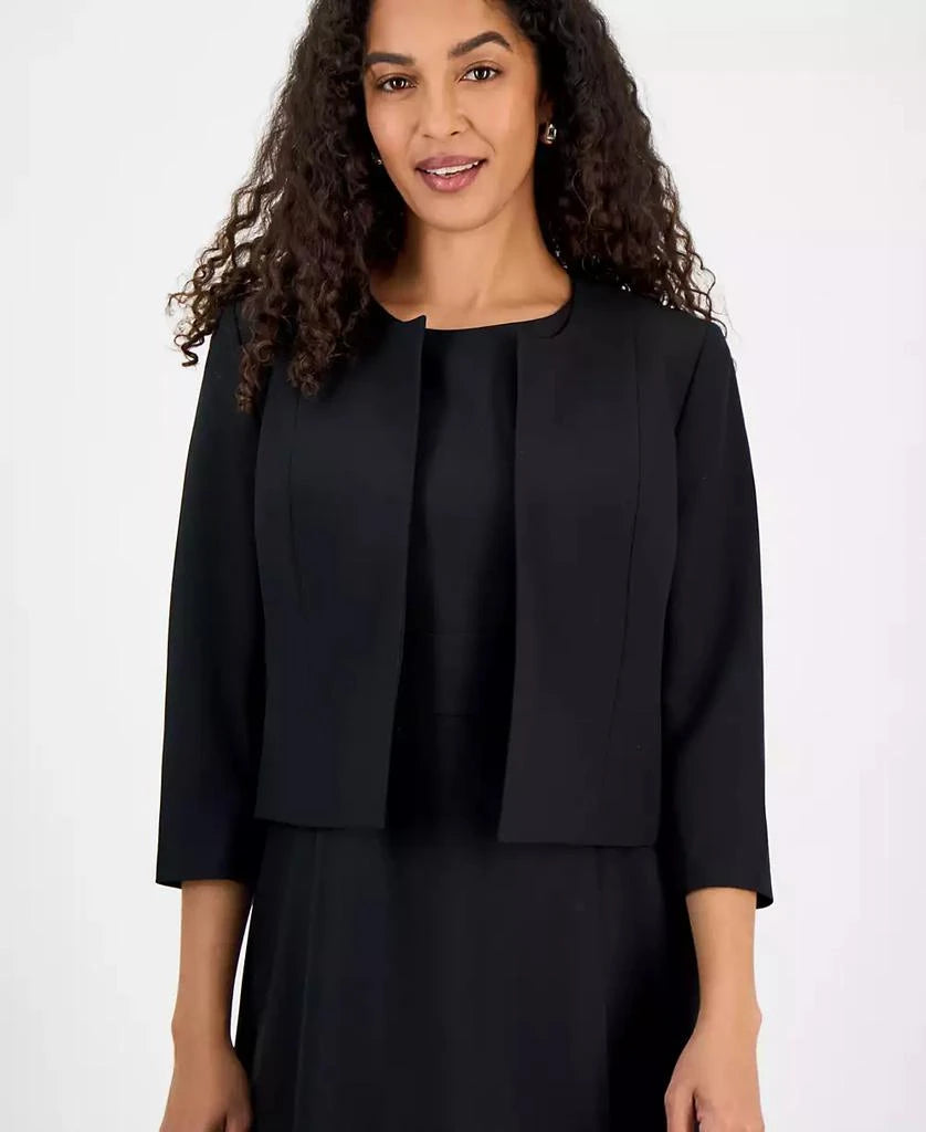Le Suit Women's Black Open-Front Blazer & Sleeveless Fit & Flare Dress Set | Le Suit  In Lebanon