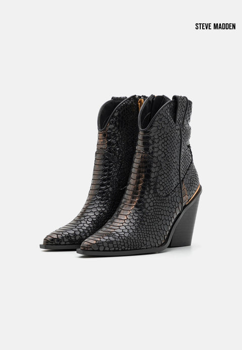 Steve Madden Women's Black Torrey Synthetic  Heeled Ankle Boots  |Steve Madden in Lebanon