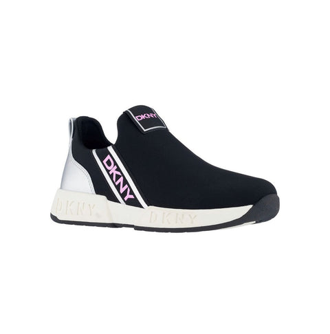 DKNY Girl's Black Maddie Stripe Slip On Sneakers | DKNY In Lebanon