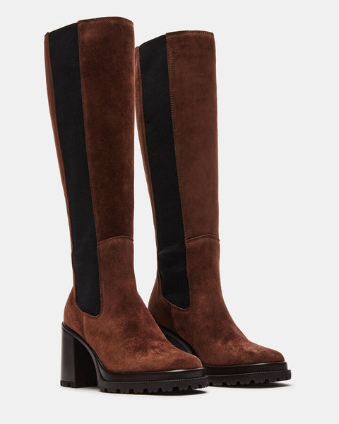 Steve Madden Women's Brown Suede Deegan Boots | Steve Madden In Lebanon