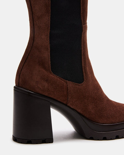Steve Madden Women's Brown Suede Deegan Boots | Steve Madden In Lebanon