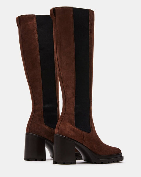 Steve Madden Women's Brown Suede Deegan Boots | Steve Madden In Lebanon