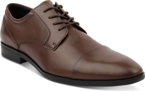 Alfani Men's Brown Faux-Leather Lace-Up Casual Shoes  ACS195 shr