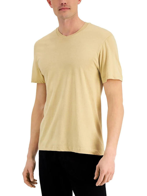 Alfani Men's Tan Short Sleeve T-Shirt | Alfani In Lebanon