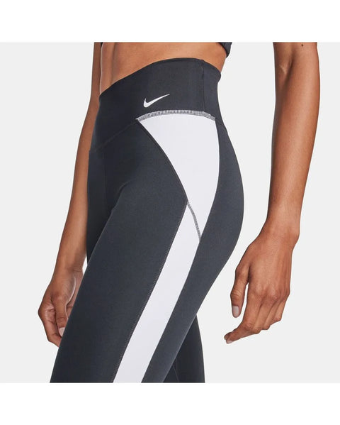 Nike Women's Black & White One Mid-Rise Full-Length Leggings | Nike In Lebanon