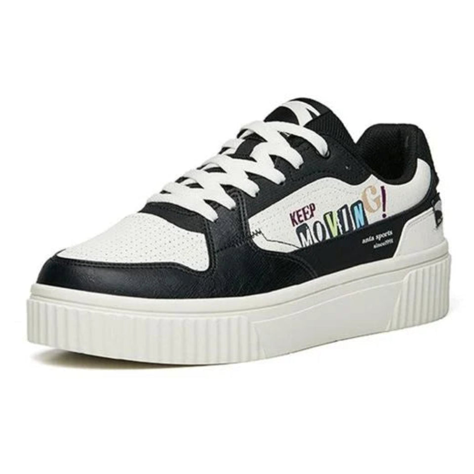 Anta Men's Black & White Low Top Sneakers