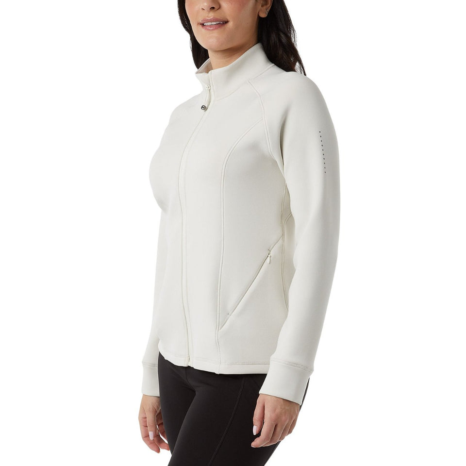 32 Degrees Women's Off White Tech Full Zip Jacket