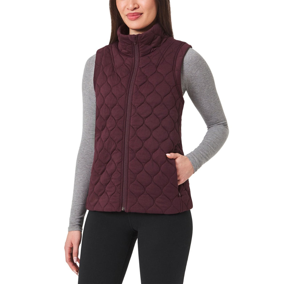 Kirkland Signature Women's Plum Quilted Full-Zip Vest