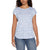 Orvis Women's Blue & White Linen Blend Short Sleeve T-Shirt