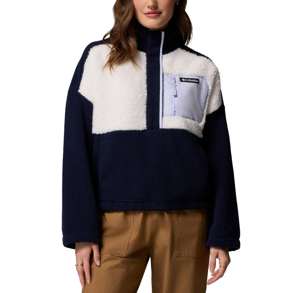Columbia Women's Navy/White Fleece Pullover Jacket