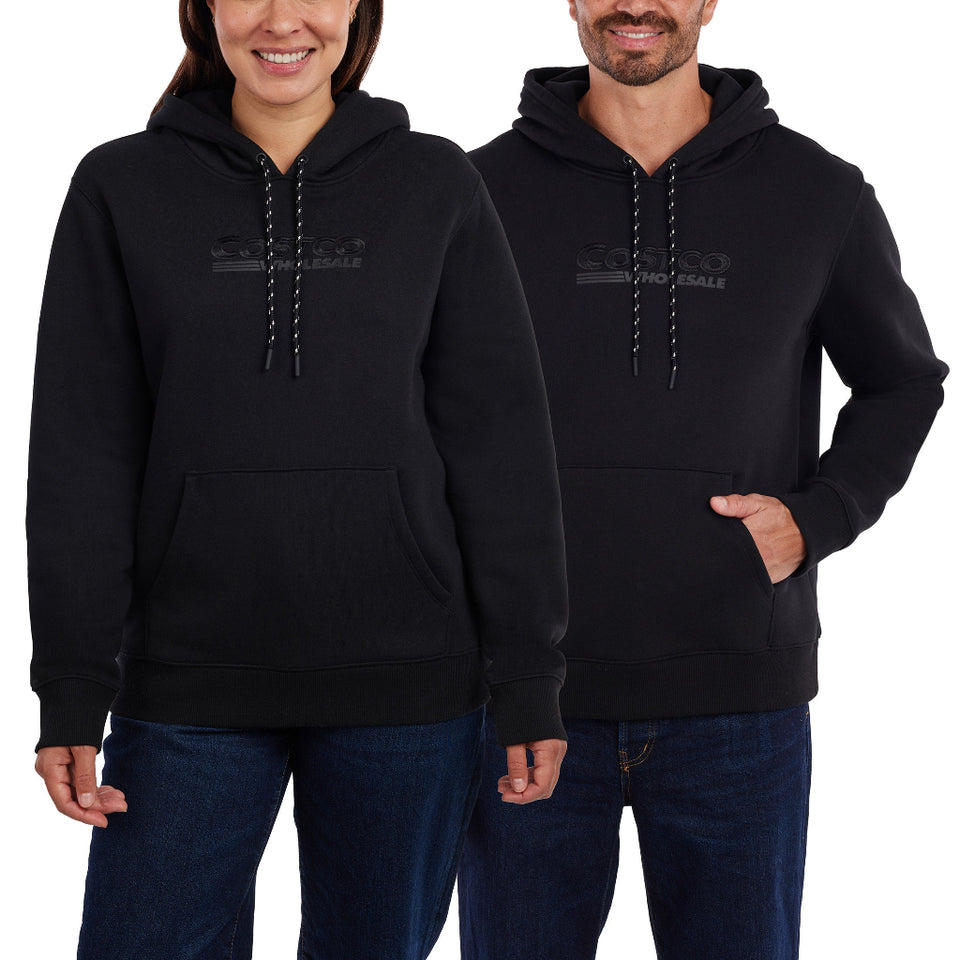 Kirkland Signature Unisex Adult Black Logo Fleece Hoodie