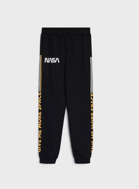 Sinsay Boy's Black NASA-Printed Sweatpants | Sinsay In Lebanon