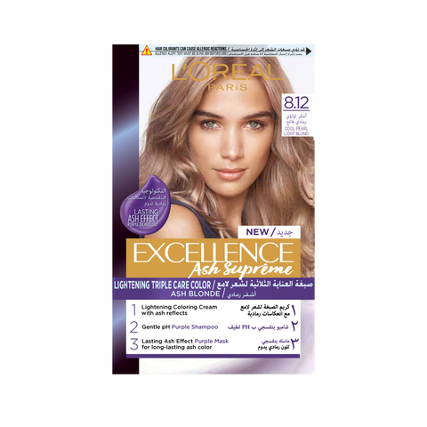 L'Oreal Paris Excellence Ash Supreme 8.12 - Cool Pearl Light Blond