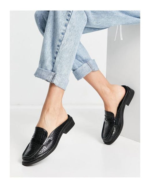 ASOS Design  Women's Black Slipper ANS215 (Shoes10,26,57)(shr)