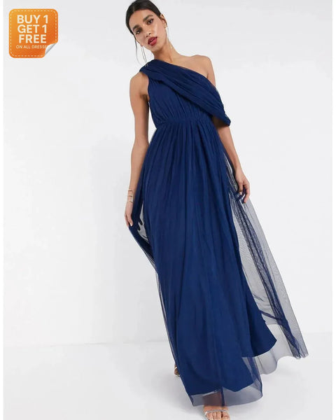 Asos Design Women's Navy Blue Dress ANF1824