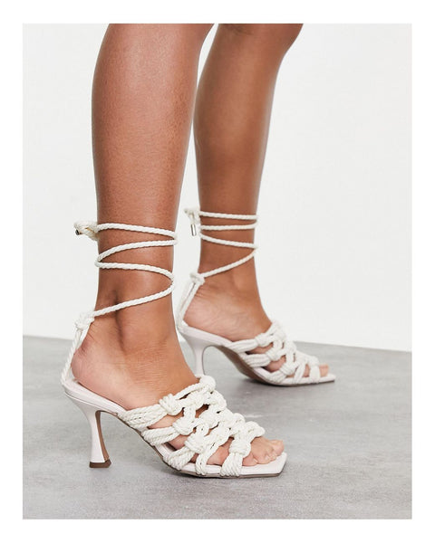 ASOS Design Women's White Heeled Sandal 101233863  AMS158 (shoes38)
