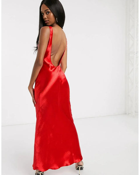Asos Design Women's Red Dress ANF1058