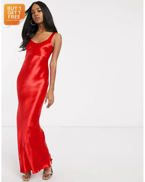 Asos Design Women's Red Dress ANF1058