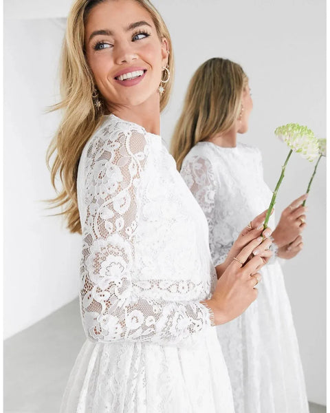 Asos Design Women's White Dress ANF943