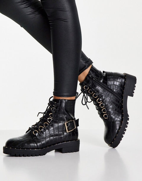 ASOS Design  Women's Black Boot ANS20  (shoes 50,53) shr