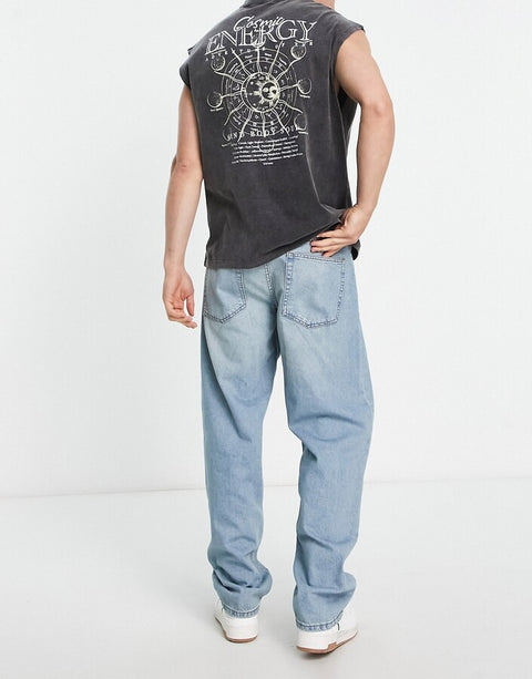 Asos Design Men's Blue Jeans ANF420 (LR48,SHR)