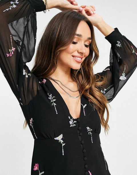 Asos Design Women's Black Dress ANF1040