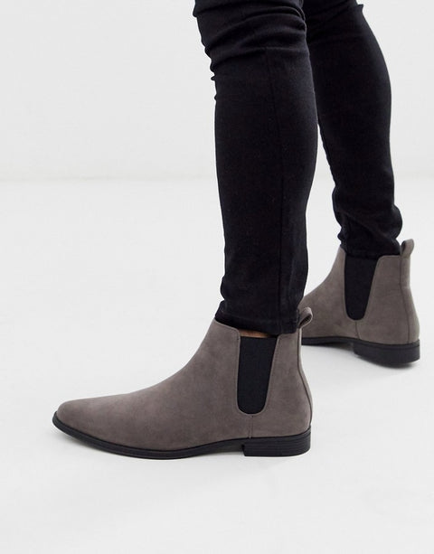 ASOS Design Men's Gray Boot ANS399(shoes10)
