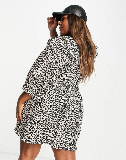 ASOS Design Women's Leopard Printed Dress ANF3413