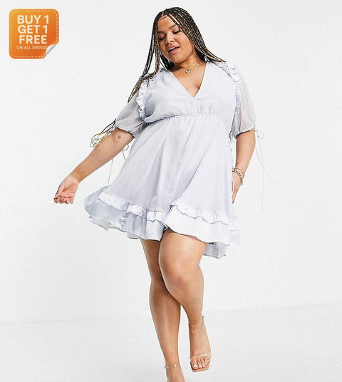 Asos Design Women's Light Blue Dress ANF1939