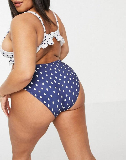 Asos Design Curve  Women's Navy Blue Bikini Bottom ANF1353